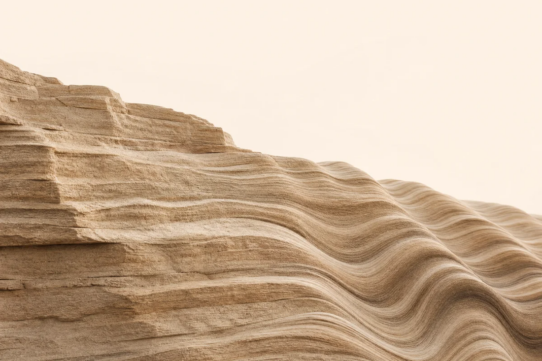 Rocky structure representing hair strands daamge after the perm