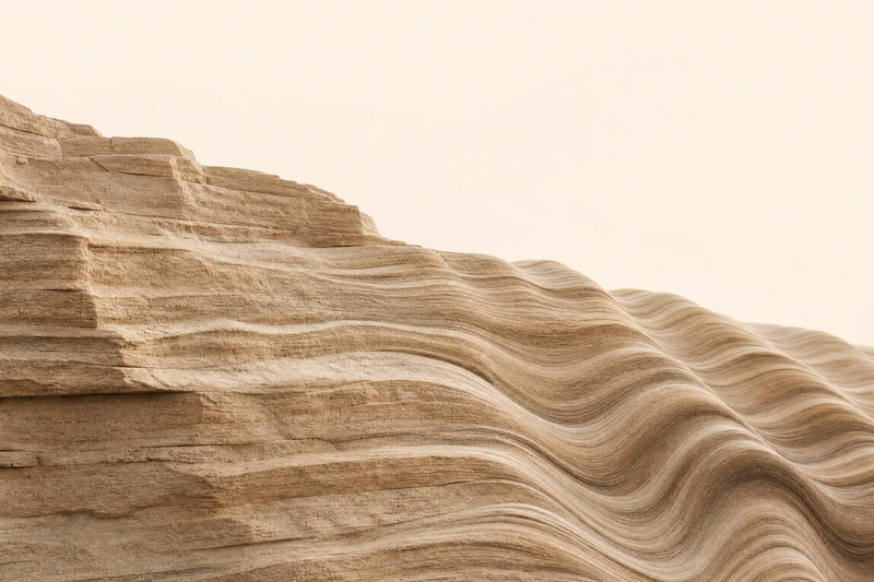 Rocky structure representing hair strands daamge after the perm